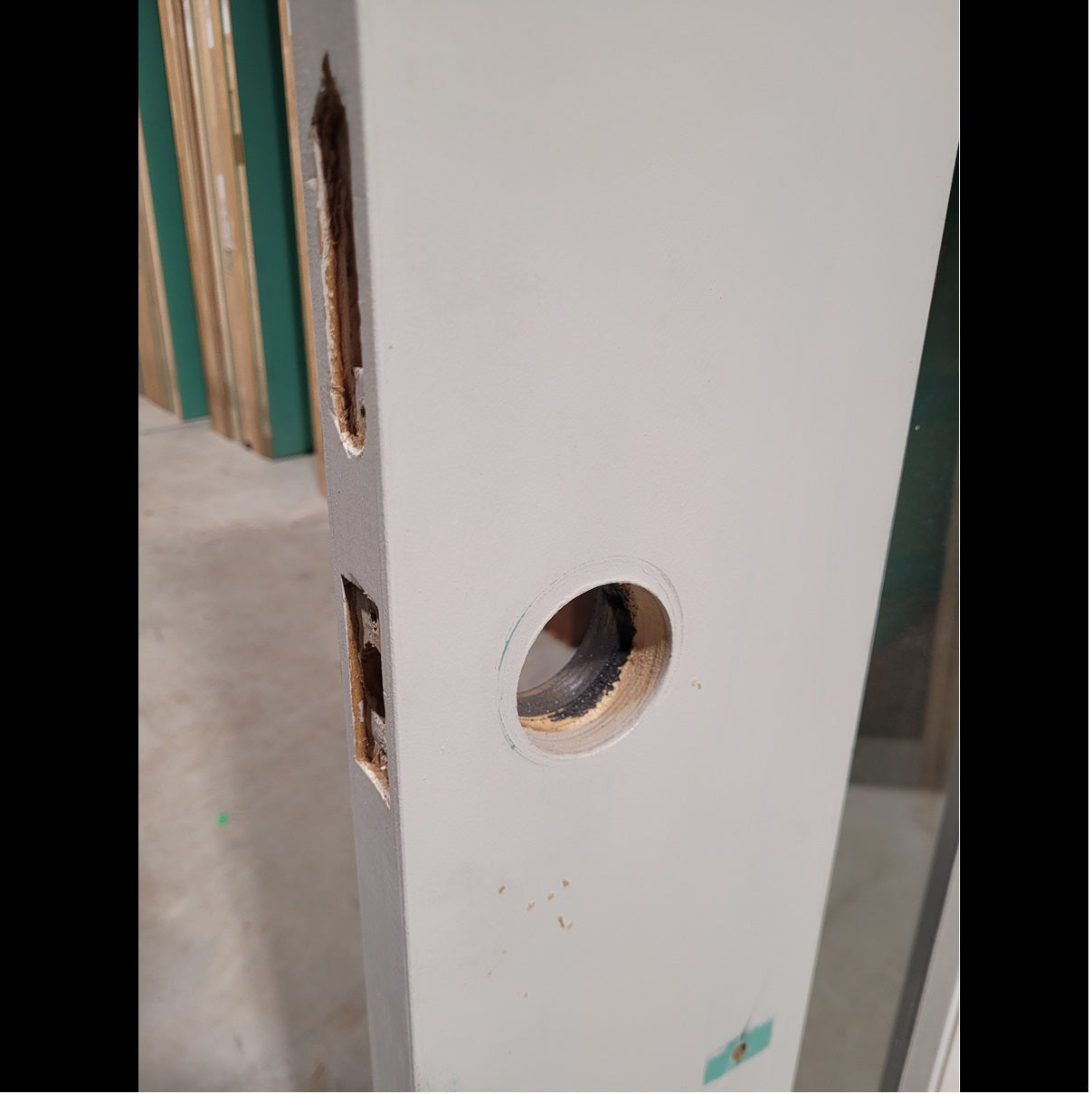 Timber Entry Door - 2040h x 1200w Solid Core w/ 1 x Clear Glass *2nd Hand* 10216