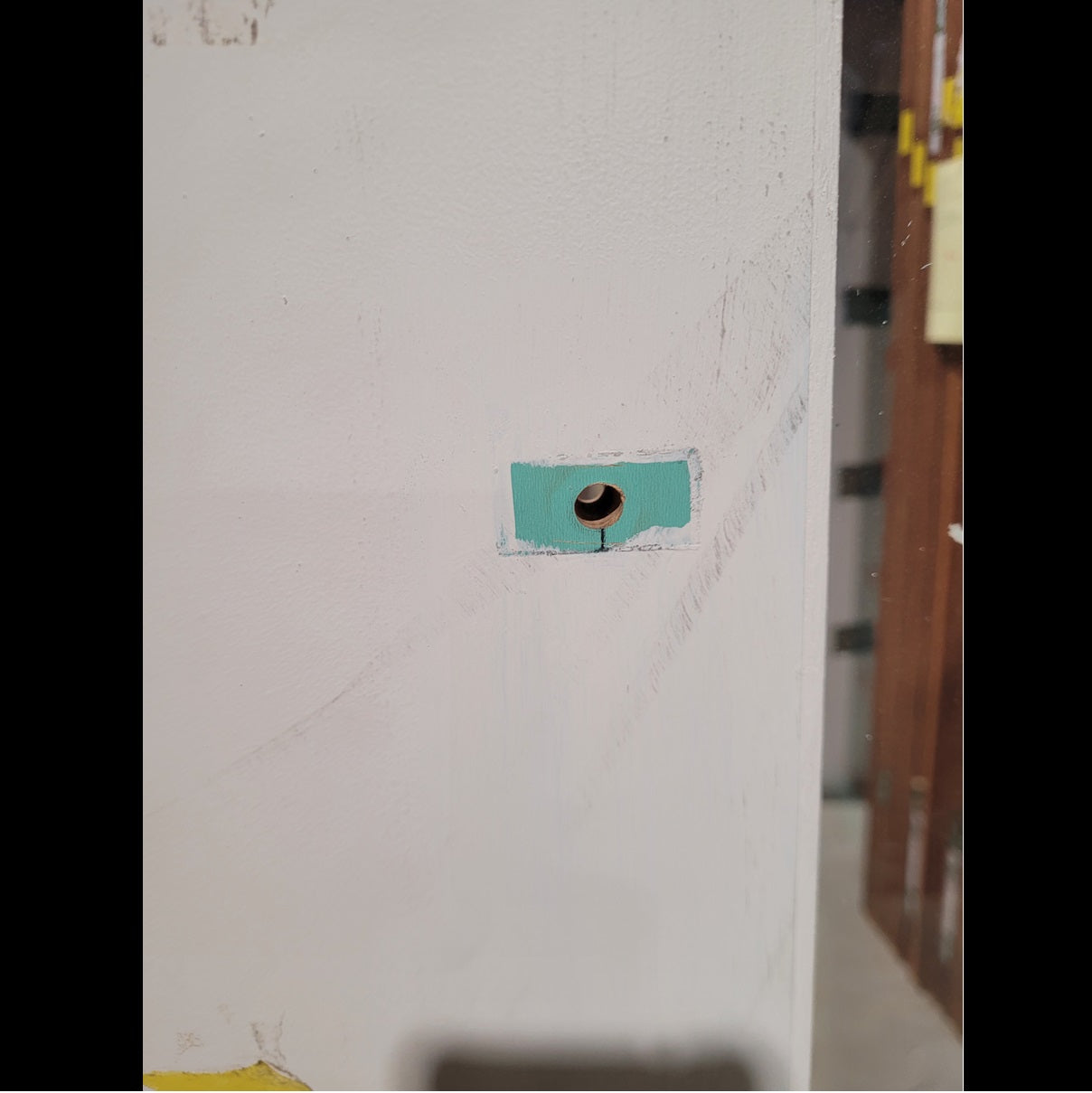 Timber Entry Door - 2040h x 1200w Solid Core w/ 1 x Clear Glass *2nd Hand* 10216