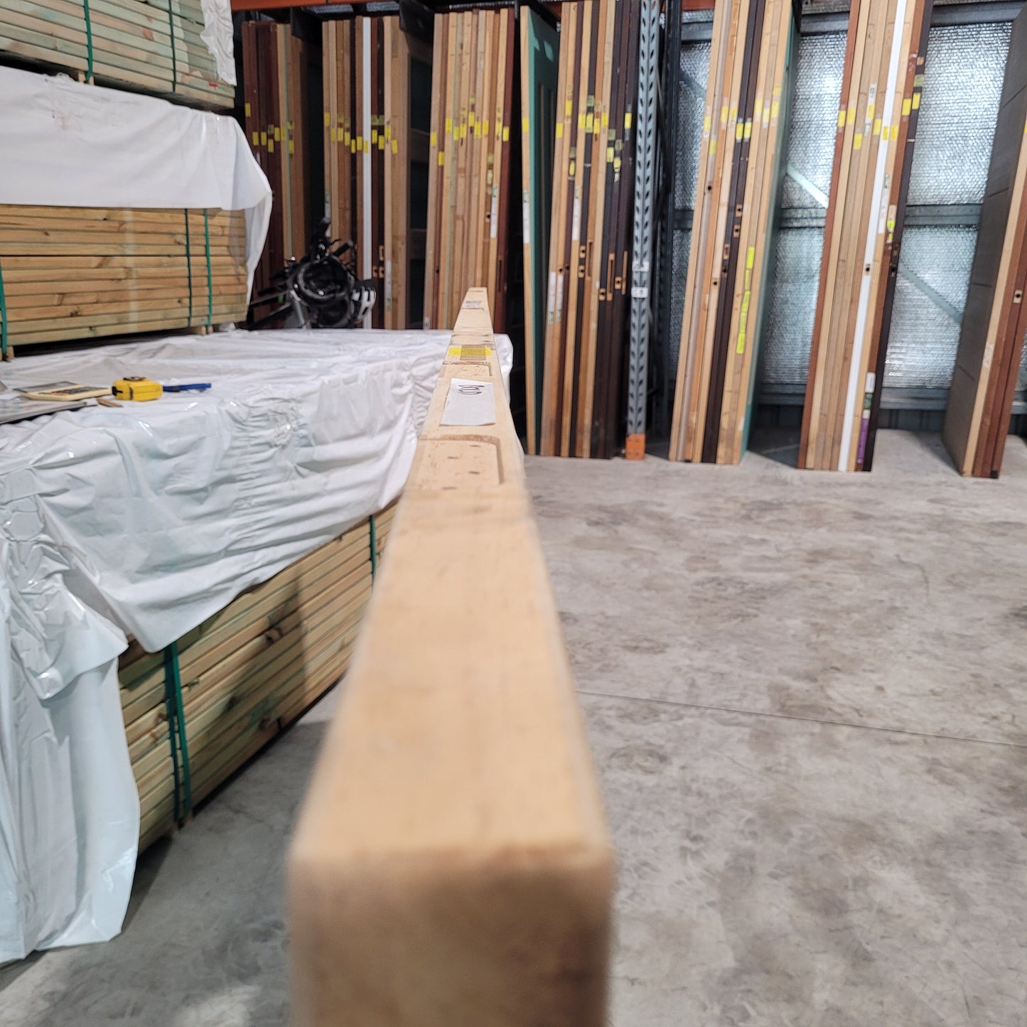 Timber Entry Door - 2340h x 1020w Solid Core w/ 2 x Clear Glass (XVP12) *Factory 2nd* 10379