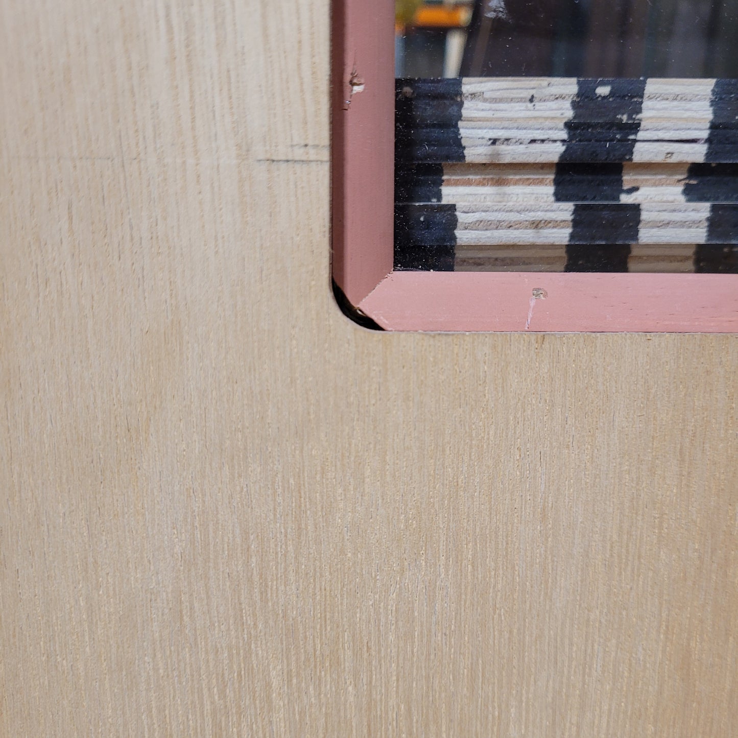 Timber Entry Door - 2040h x 820w Solid Core w/ 1 x Clear Glass *Factory 2nd* 10474