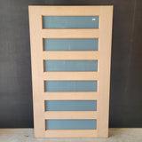Timber Entry Door - 2040h x 1200w Solid Core w/ 6 x Obscure Glass *Factory 2nd* 10520