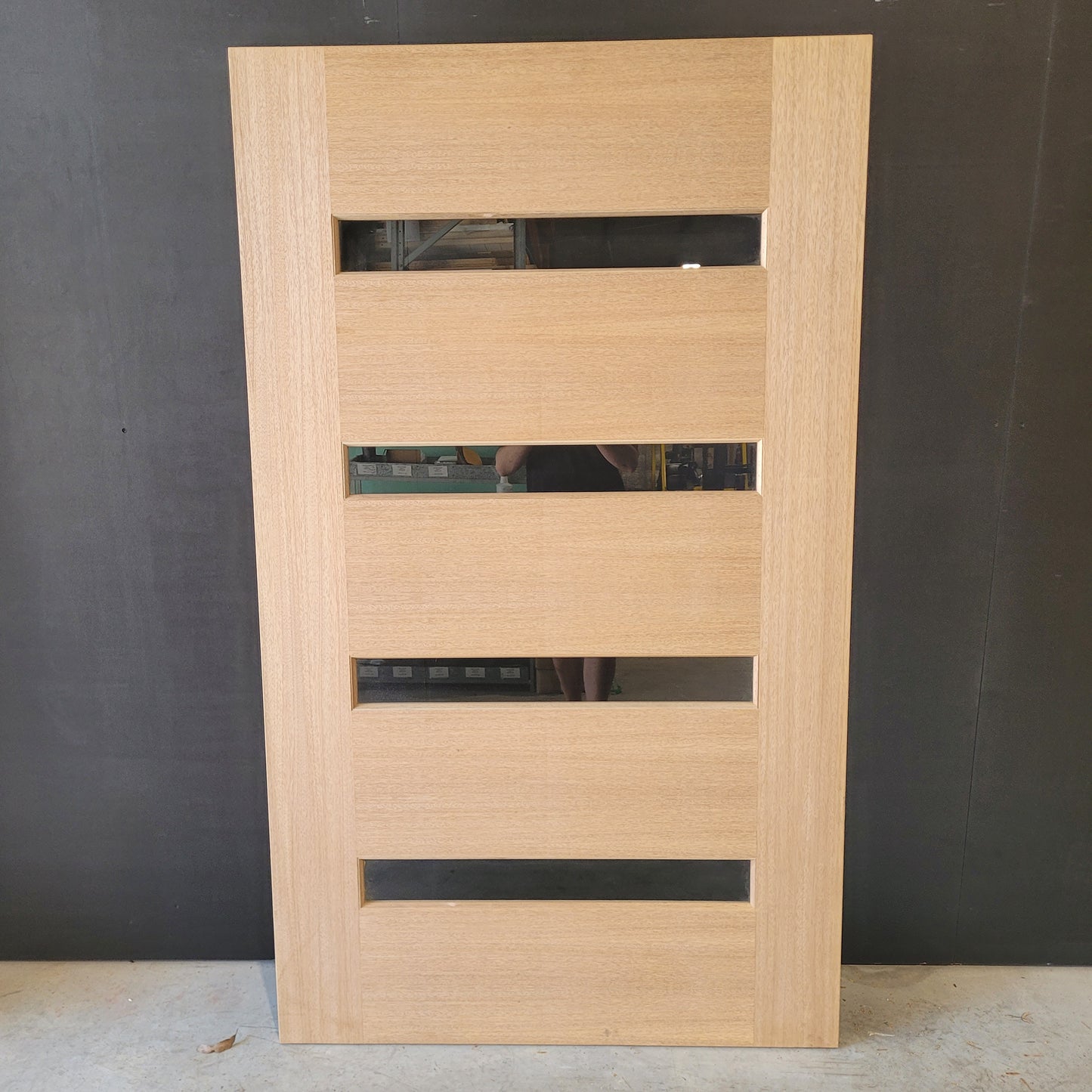 Timber Entry Door - 2040h x 1200w Solid Core w/ 4 x Clear Glass (XS11) *Factory 2nd* 10522