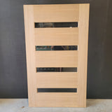 Timber Entry Door - 2040h x 1200w Solid Core w/ 4 x Clear Glass (XS11) *Factory 2nd* 10522