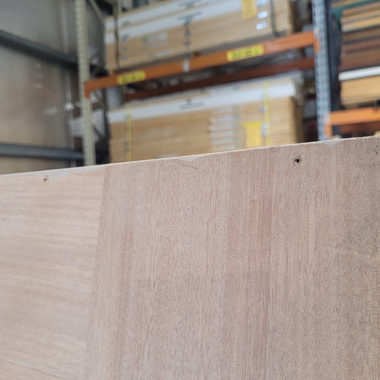 Timber Entry Door - 2040h x 1200w Solid Core w/ 6 x Obscure Glass *Factory 2nd* 10555