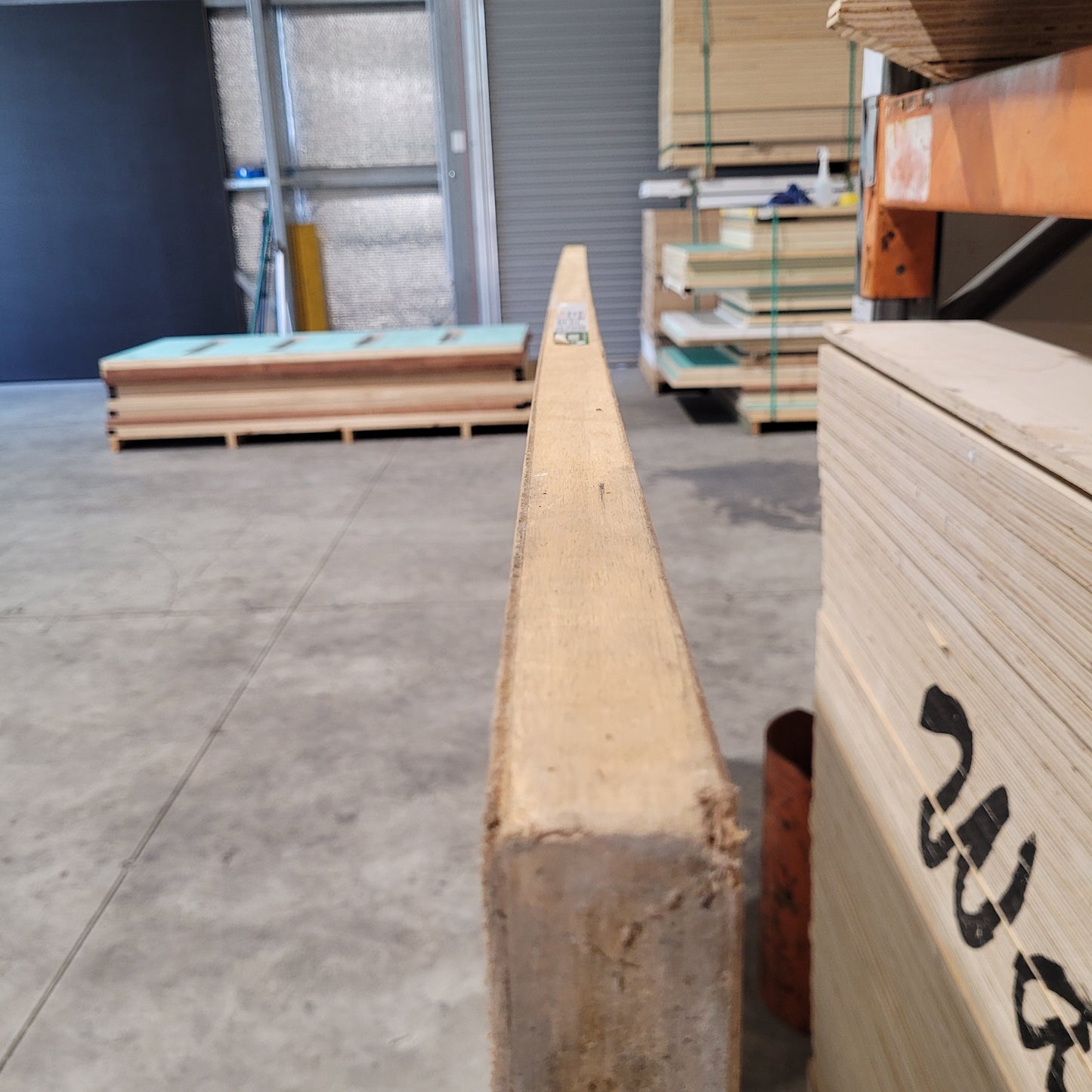 Timber Entry Door - 2040h x 1020w Solid Core w/ 6 x Obscure Glass *Factory 2nd - Bowed* 10565