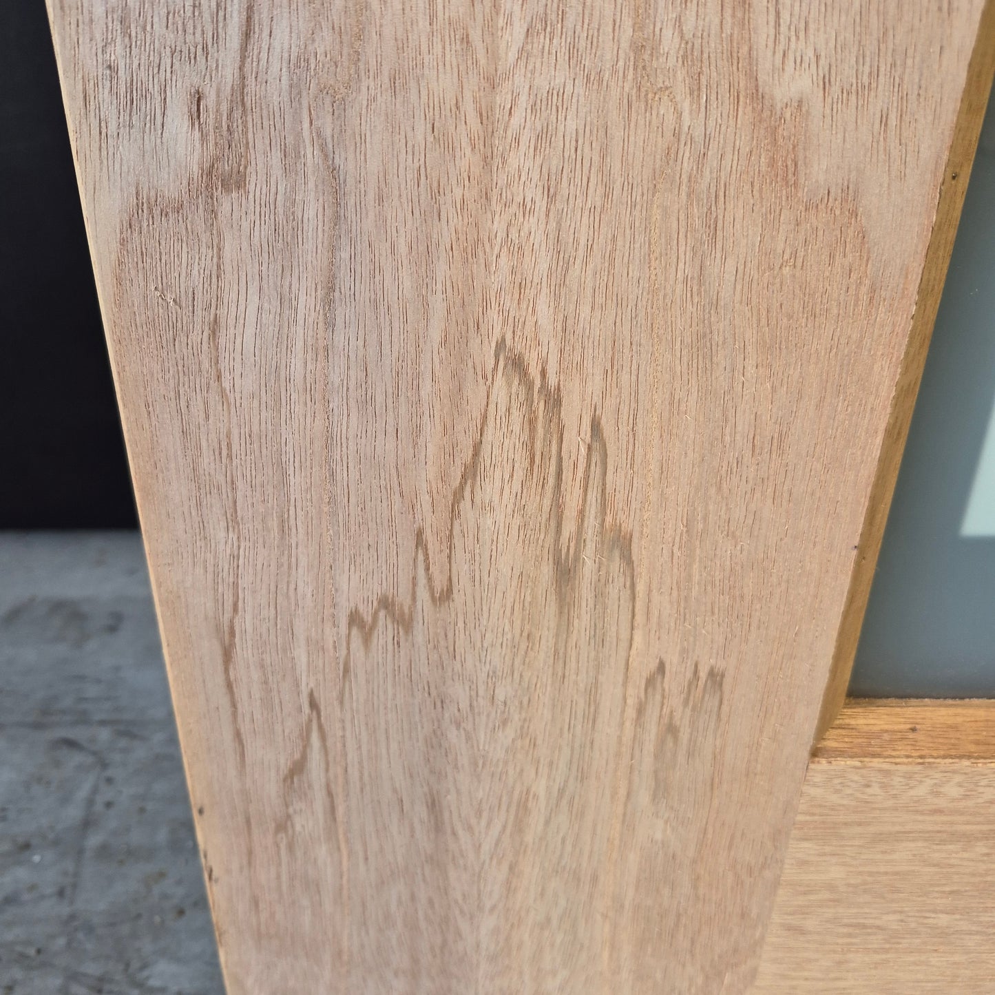 Timber Entry Door - 2340h x 1200w Solid Core w/ 5 x Obscure Glass (XS45) *Factory 2nd* 10606