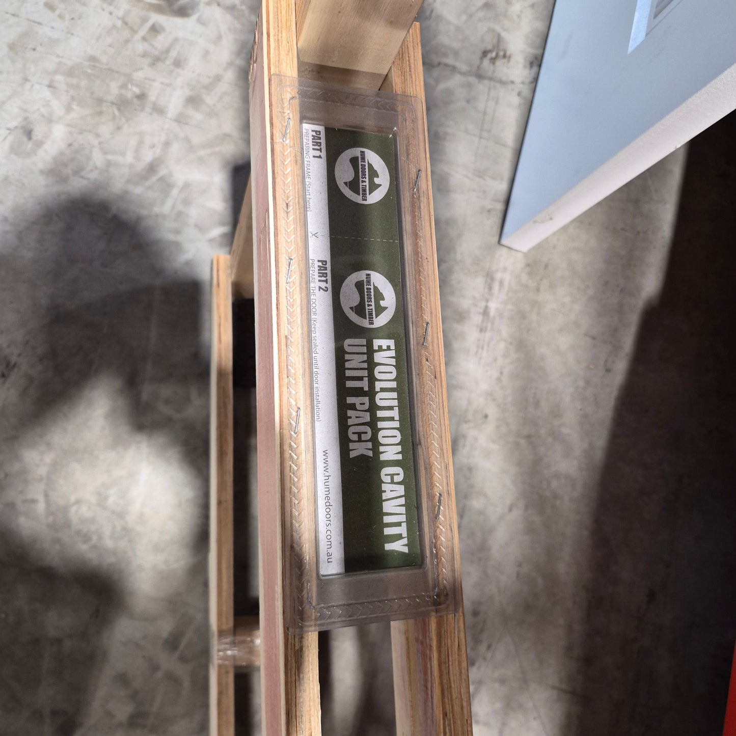 Cavity Slider Frame + Door - 2040h x 770w Semi-Solid Core w/ Pattern *Factory 2nd* SKU: 10644