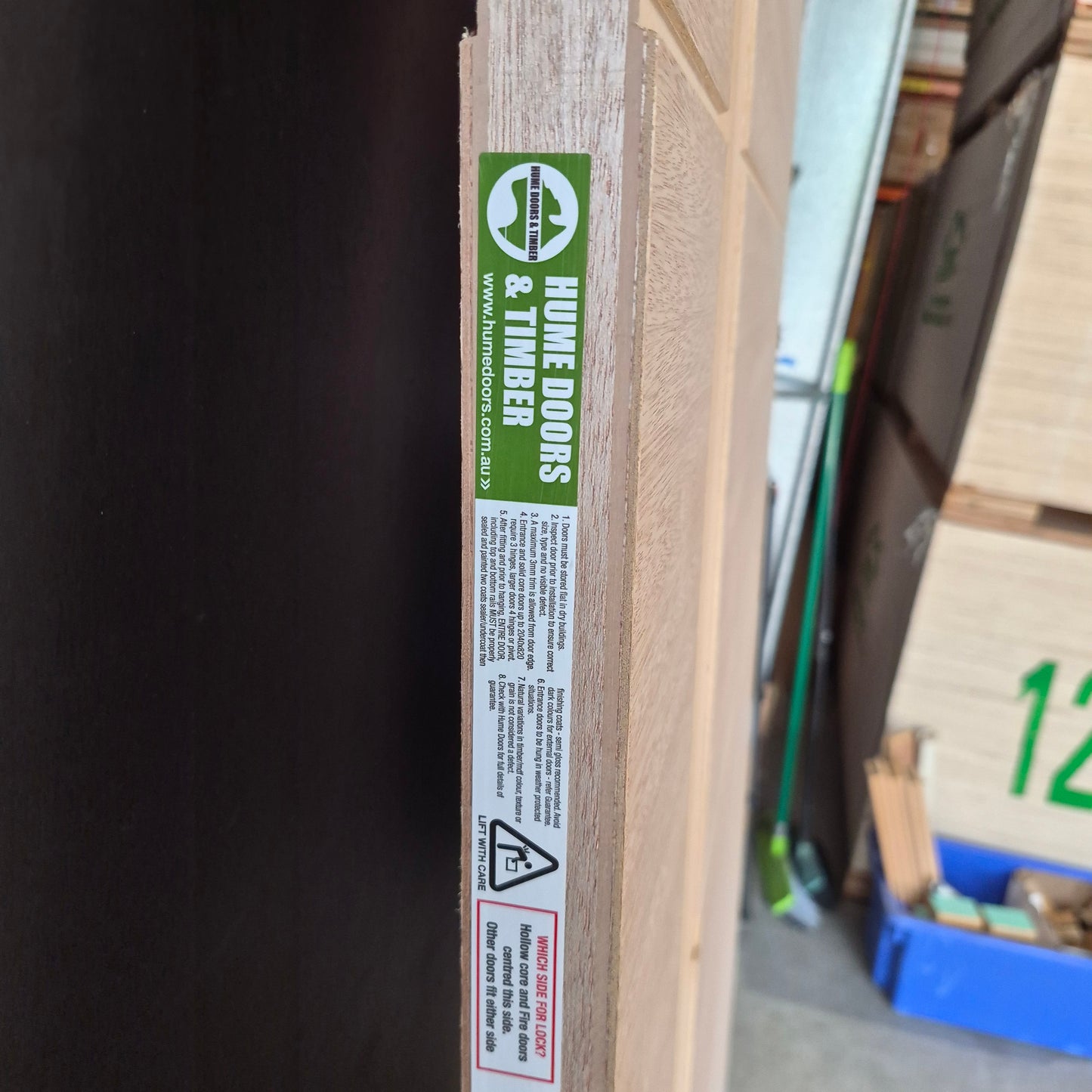 Timber Entry Door - 2040h x 1200w Solid Core w/ 1 x Tinted Glass (XLR160) *Factory 2nd* 10672