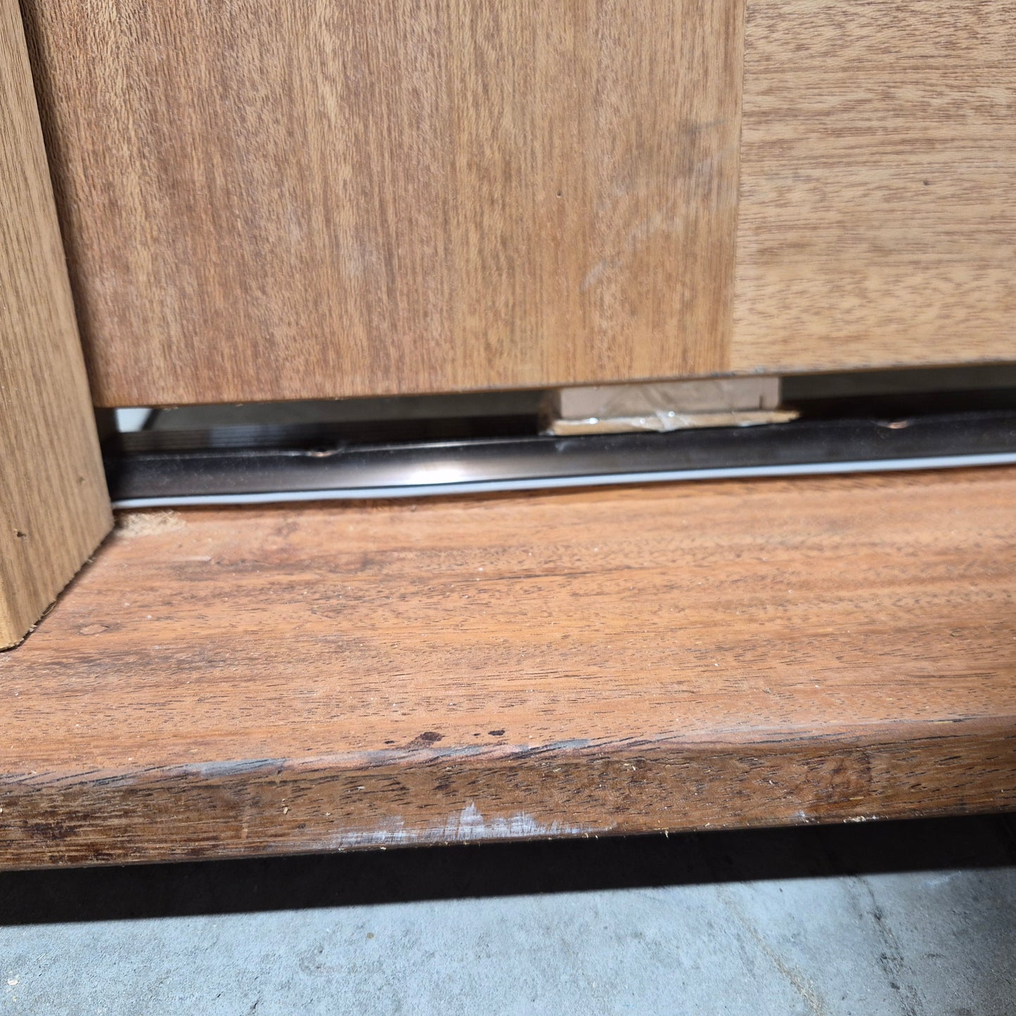 Timber Entry Door - Pre-Hung in a 2130h x 1087w Frame w/ 4 x Obscure Glass (XS11) *Factory 2nd* 10692