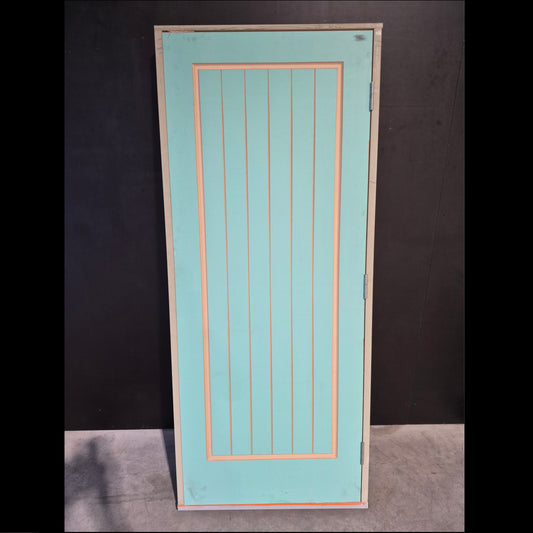 Timber Entry Door - Pre-Hung in a 2095h x 887w Frame w/ Pattern Both Sides (XV18) *Factory 2nd* 10743