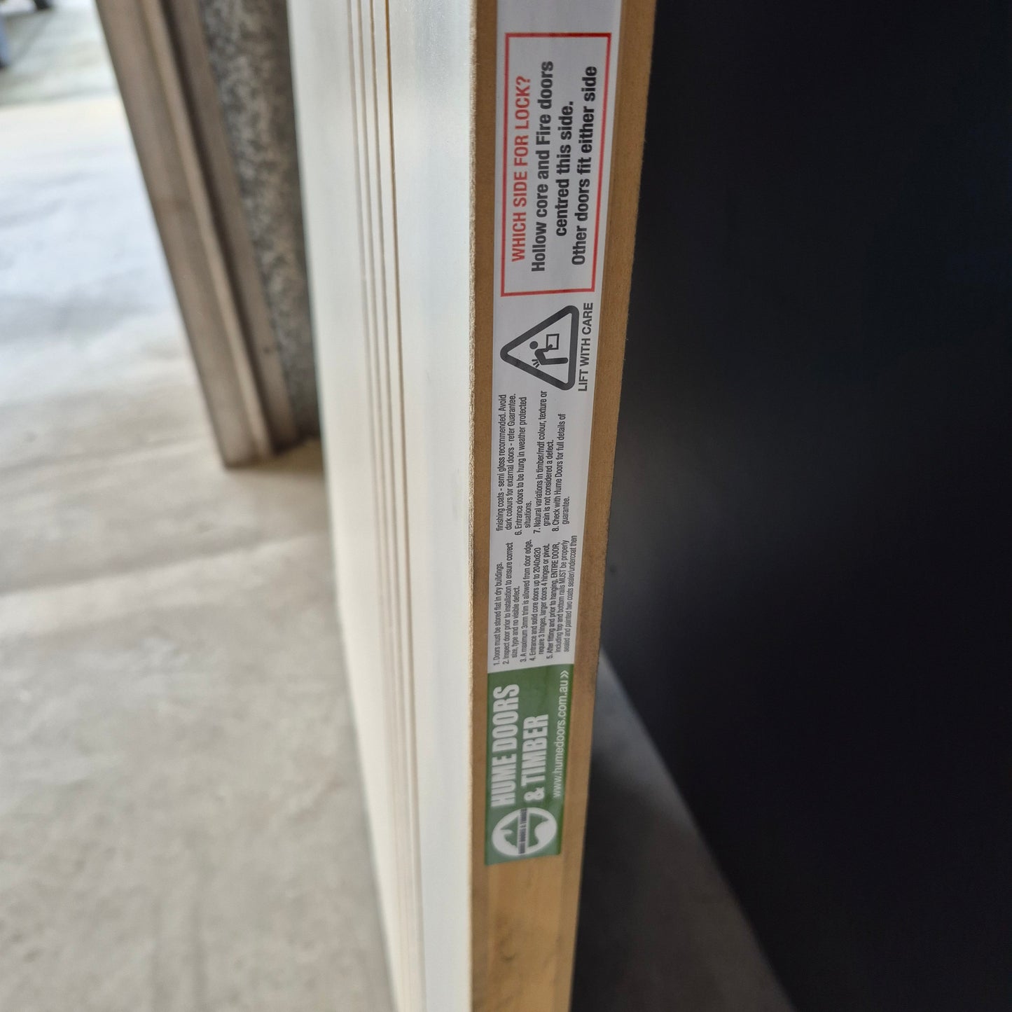 Cavity Slider Frame + Door - 2040h x 820w Hollow Core w/ Pattern (HAG9) *Factory 2nd* SKU: 10753