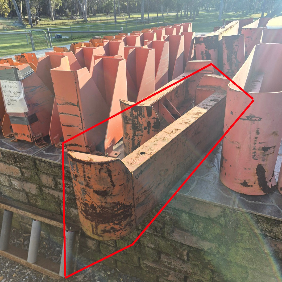 Pallet Racking End Protector - 940mm Wide x 230mm High - Single Bay Protector *2nd Hand* SKU: 10765