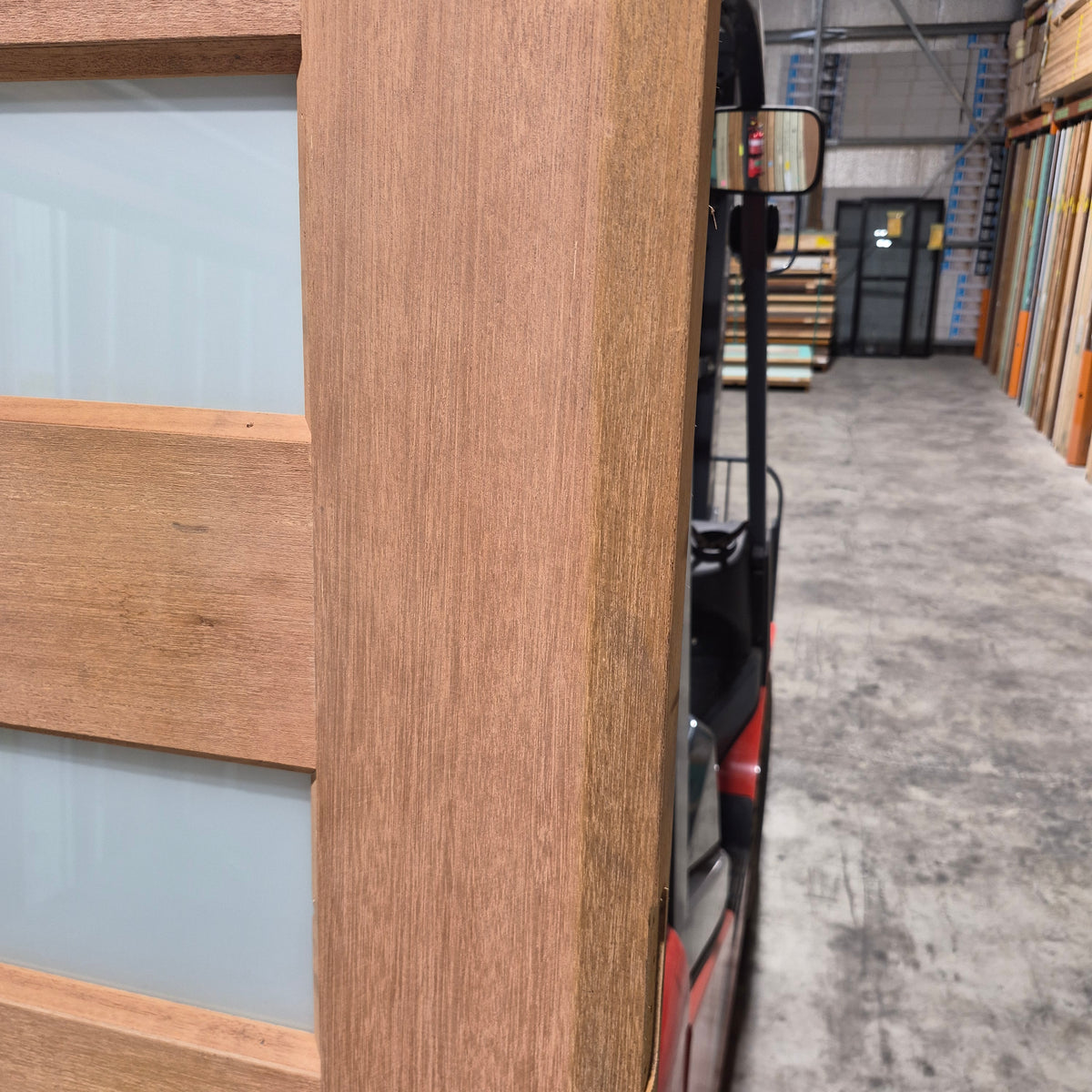 Timber Entry Door - 2040h x 1200w Solid Core w/ 6 x Obscure Glass *Factory 2nd* SKU: 10784