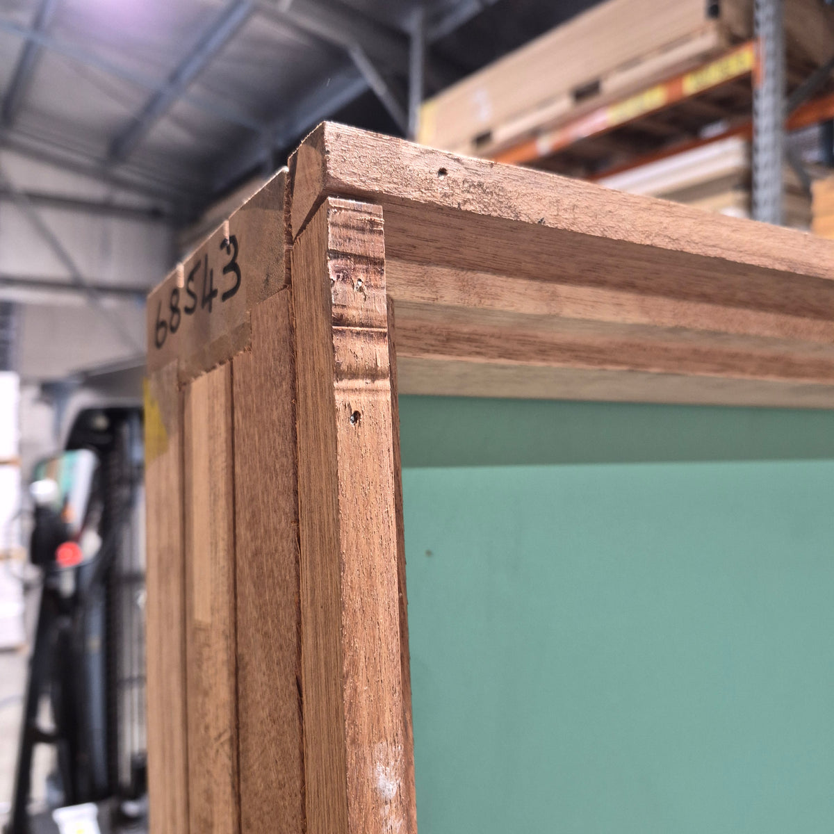 Timber Entry Door - Pre-Hung in a 2130h x 1267w Frame w/ 4 x Obscure Glass (XN5) *Factory 2nd* 10795