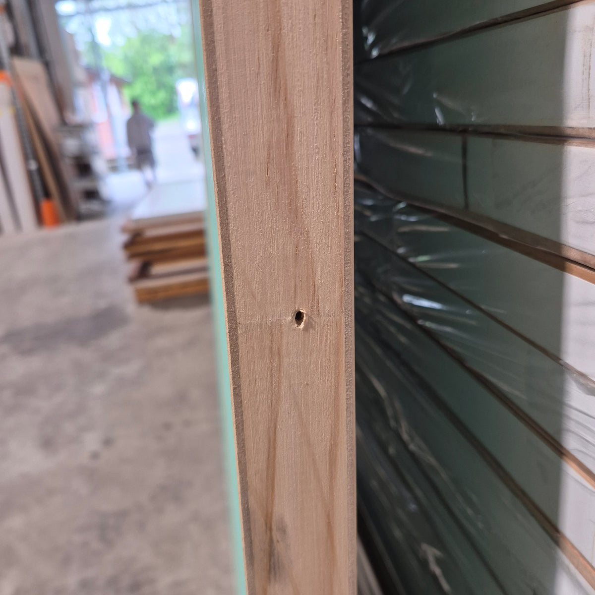 Timber Entry Door - 2040h x 870w Semi-Solid Core w/ Pattern Both Sides *Factory 2nd* 10812