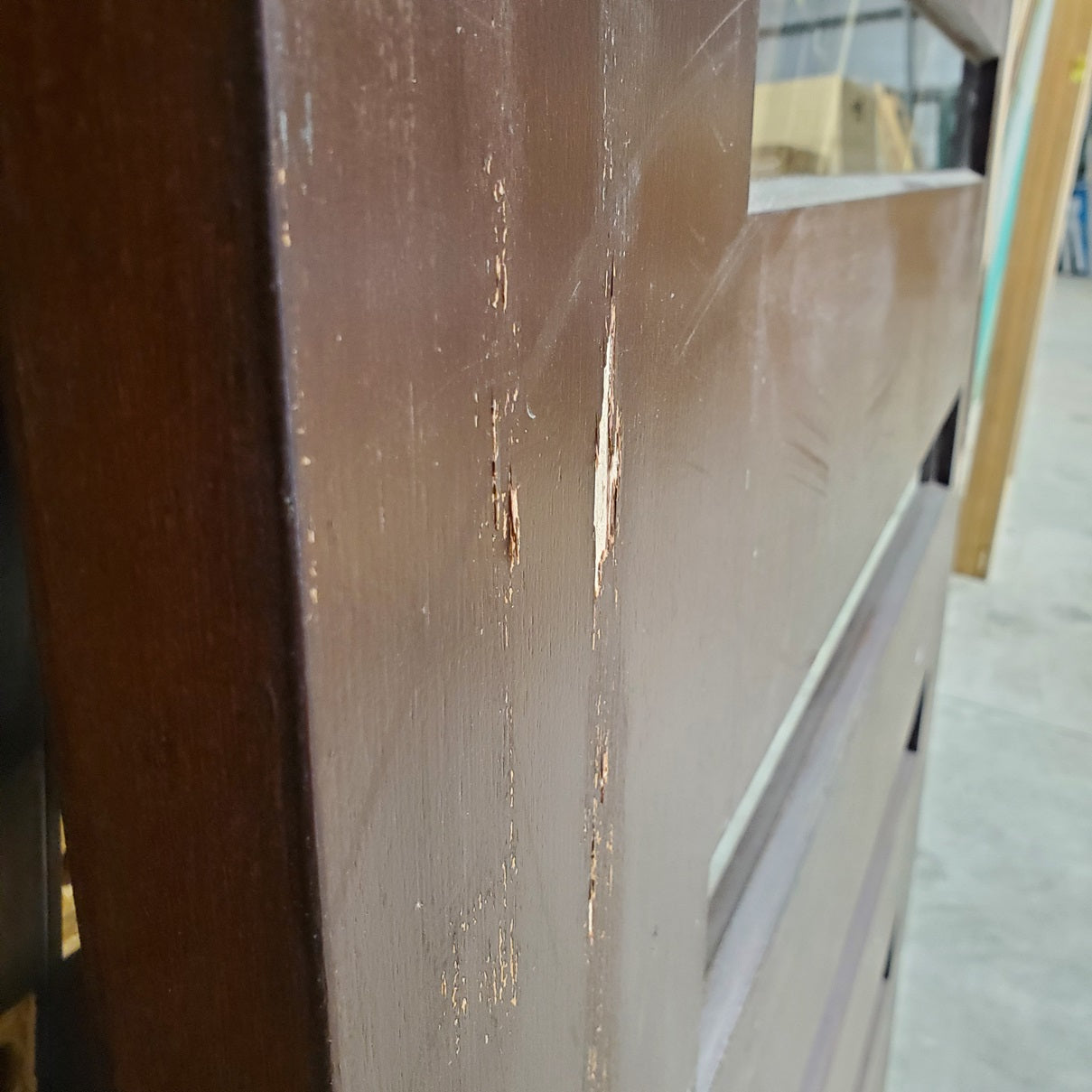 Timber Entry Door - 2340h x 1195w Solid Core w/ 6 x Clear Glass *2nd Hand* 20059