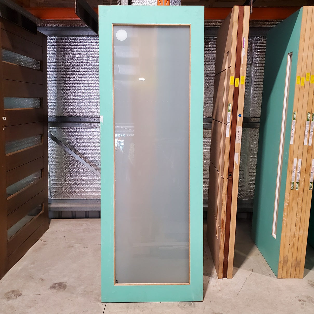 Timber Entry Door - 2340h x 820w Solid Core w/ 1 x Obscure Glass *Factory 2nd* 20066