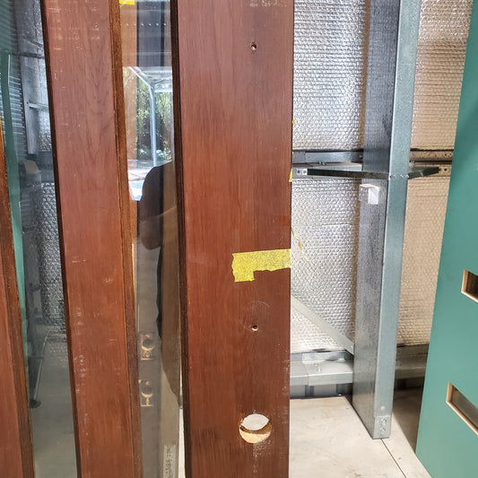 Timber Entry Door - 2340h x 1200w Solid Core w/ 5 x Clear Glass *2nd Hand* 20067