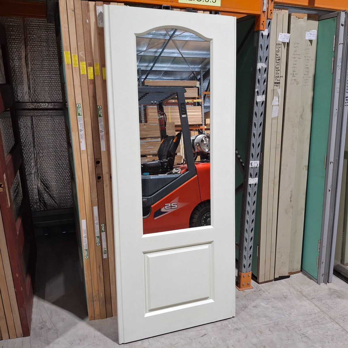 Timber Wardrobe Sliding Door - 2020h x 830w Solid Core w/ 1 x Mirror (One Side) *Factory 2nd* 20153
