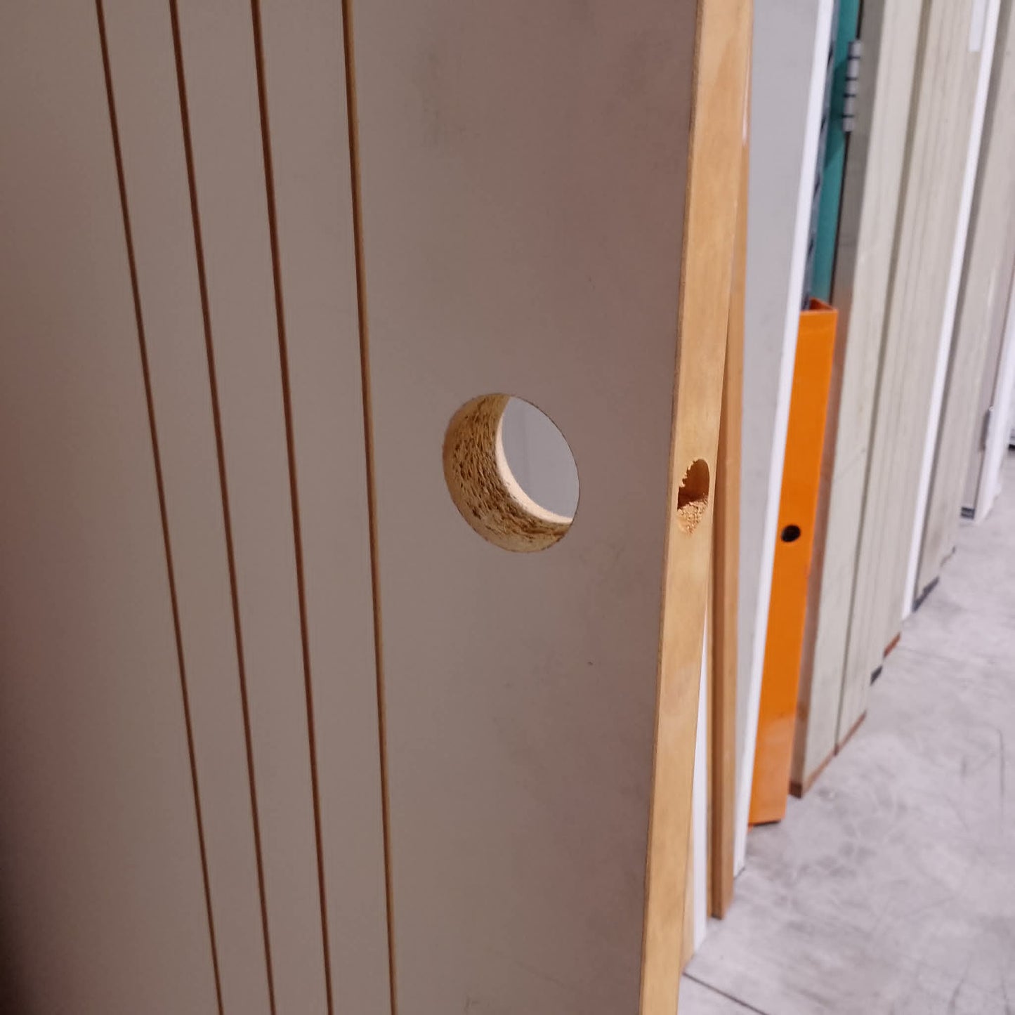 Timber Door - 2340h x 820w Hollow Core Internal Timber Door Routered (HAG9) *Factory 2nd* 20166