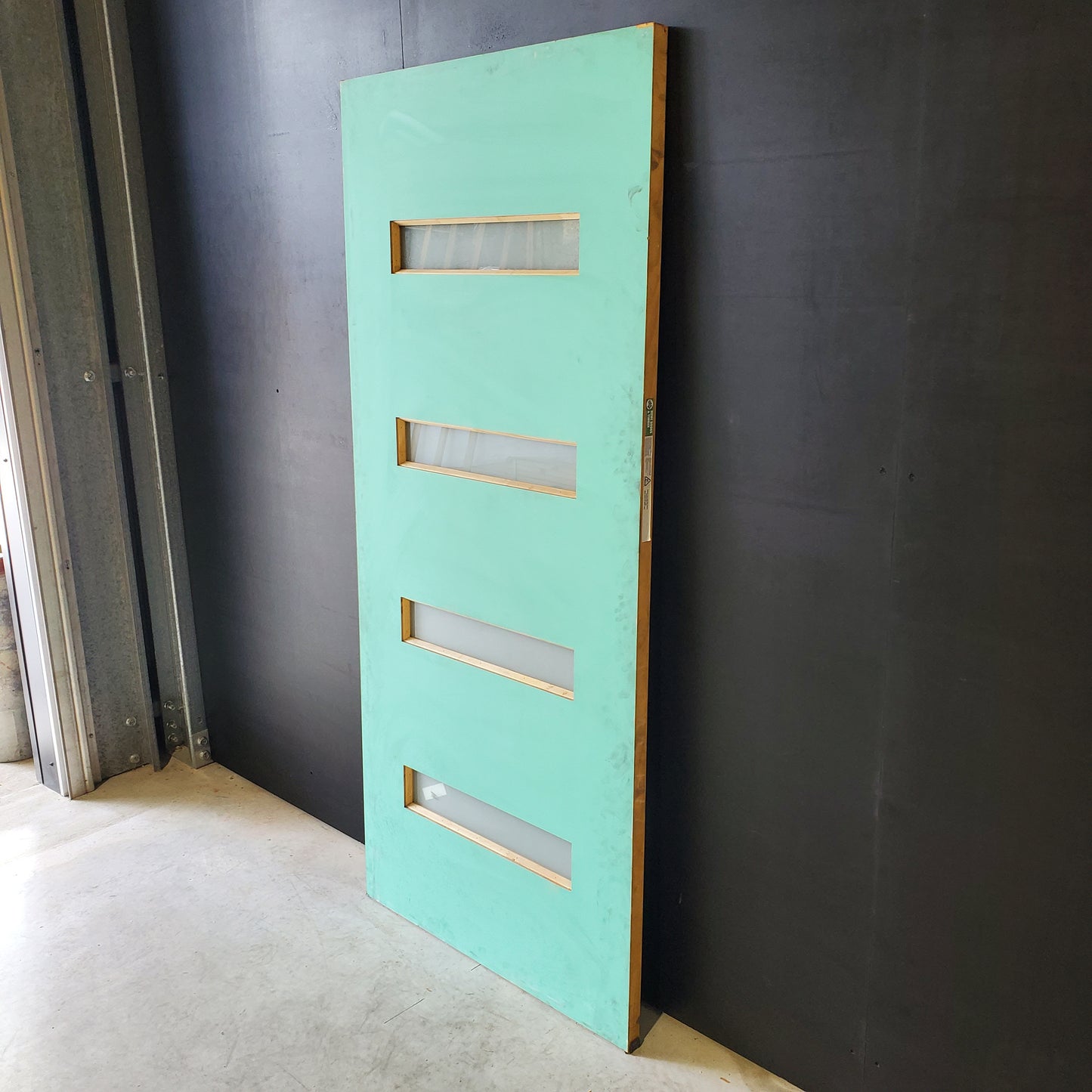 External Timber Door - 2040h x 920w Solid Core w/ 4 X Obscure (Frosted) Glass (XN5) *Factory Second* 30446