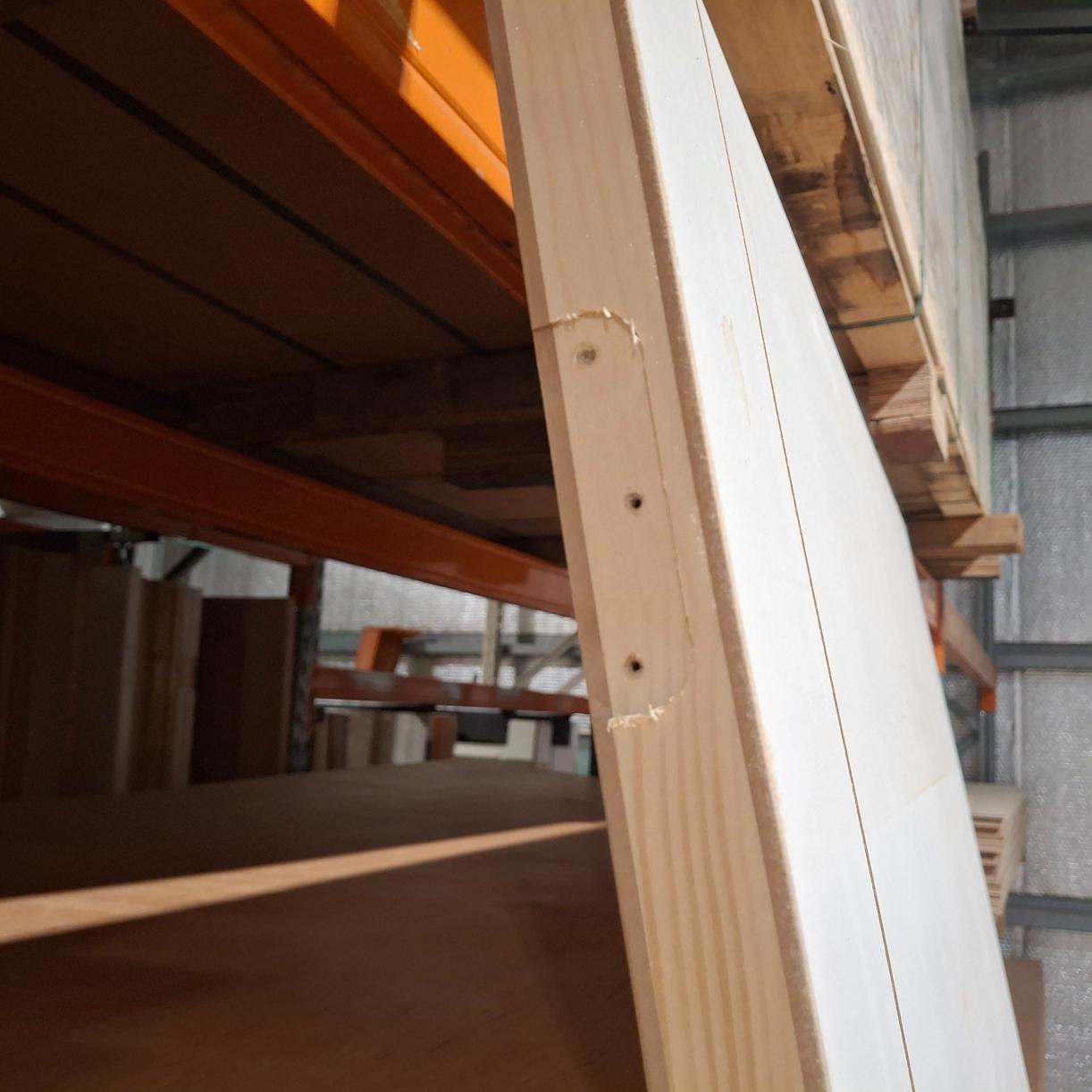 Timber Door - 2340h x 1200w Hollow Internal w/ Routered Pattern (Deco 11S) *Factory Second* 20378