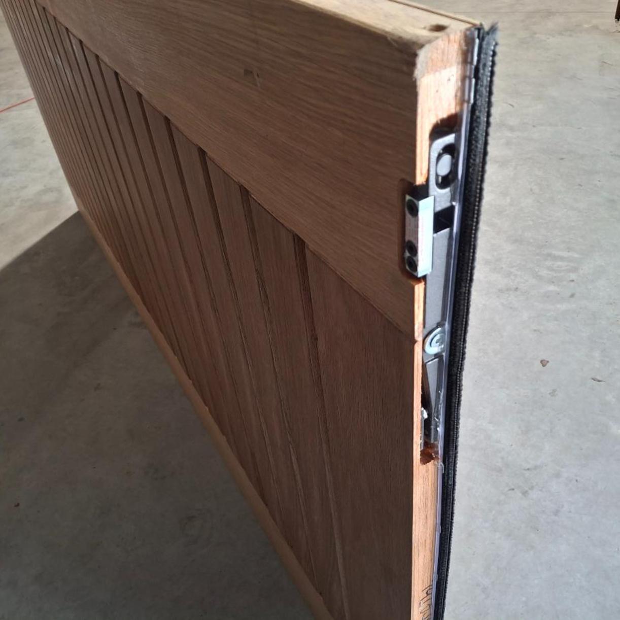 Timber Entry Door - 2340h x 1200w Solid Core w/ Routered Pattern (AWOWS 19H) *Factory 2nd* 20407