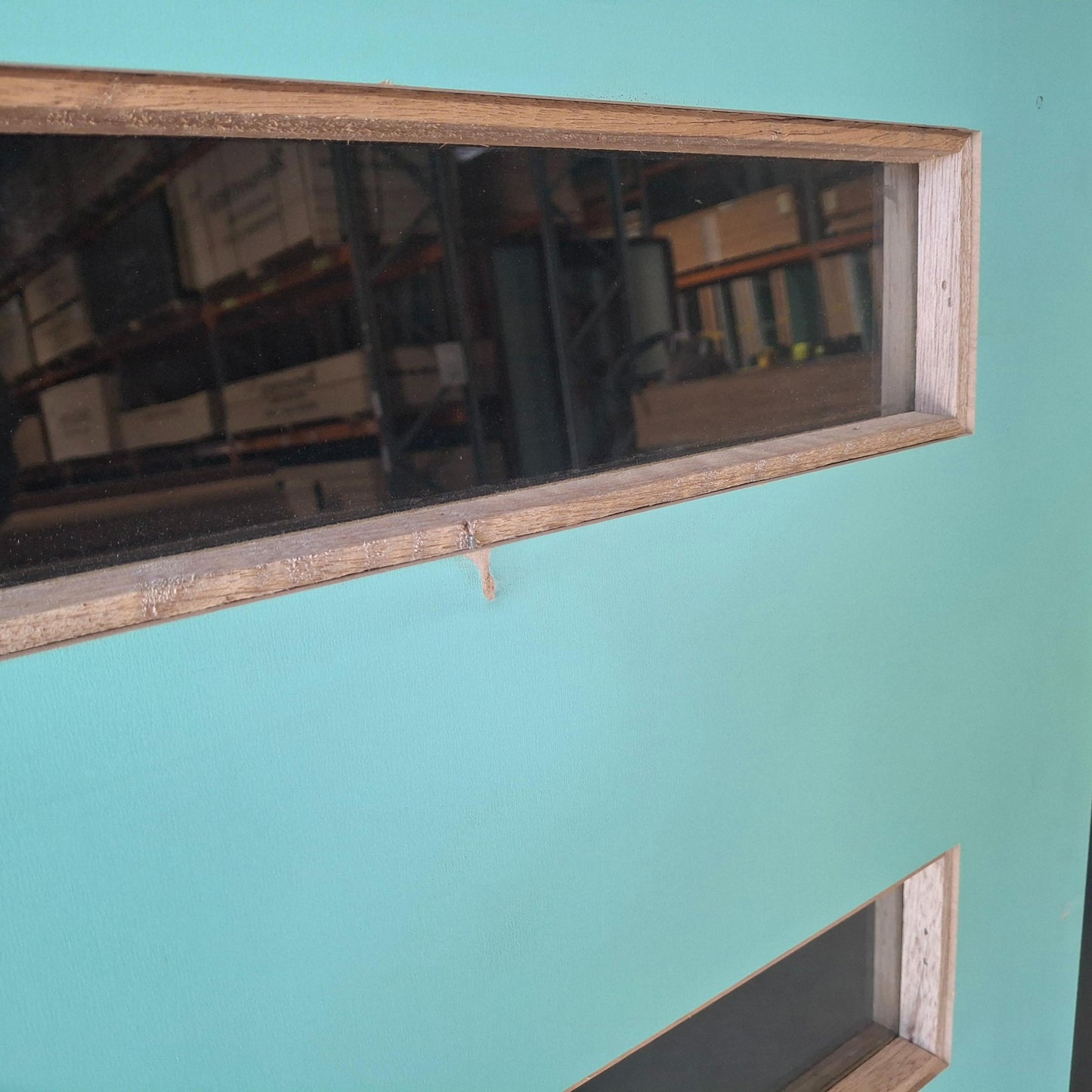 Timber Entry Door - 2040h x 820w Solid Core w/ 6 x Clear Glass (PMAD 106) *Factory 2nd* 20411