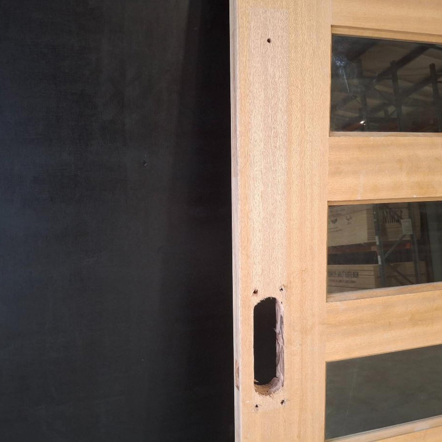 Timber Entry Door - 2040h x 1200w Solid Core w/ 6 x Clear Glass (XS26) *Factory 2nd* 20431