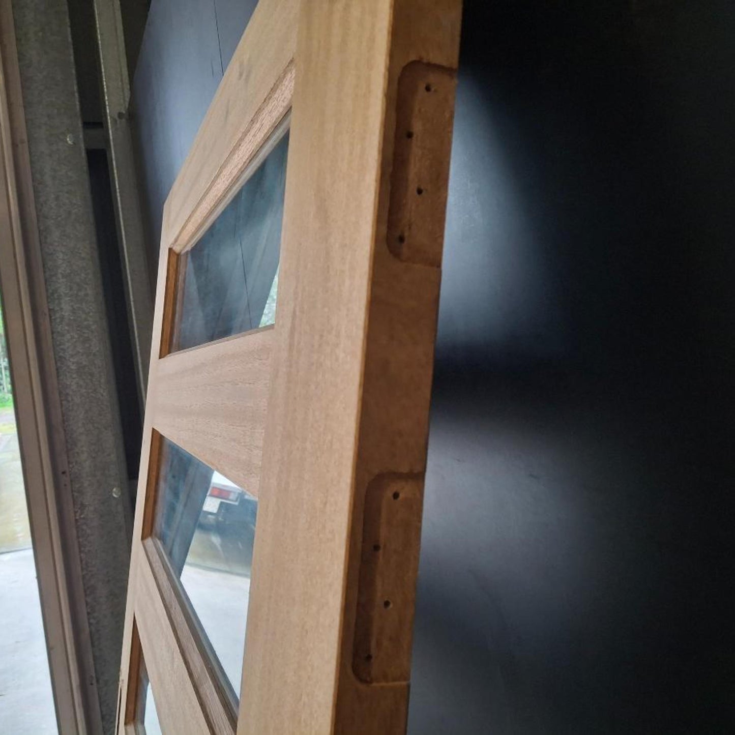 Timber Entry Door - 2040h x 1200w Solid Core w/ 6 x Clear Glass (XS26) *Factory 2nd* 20431