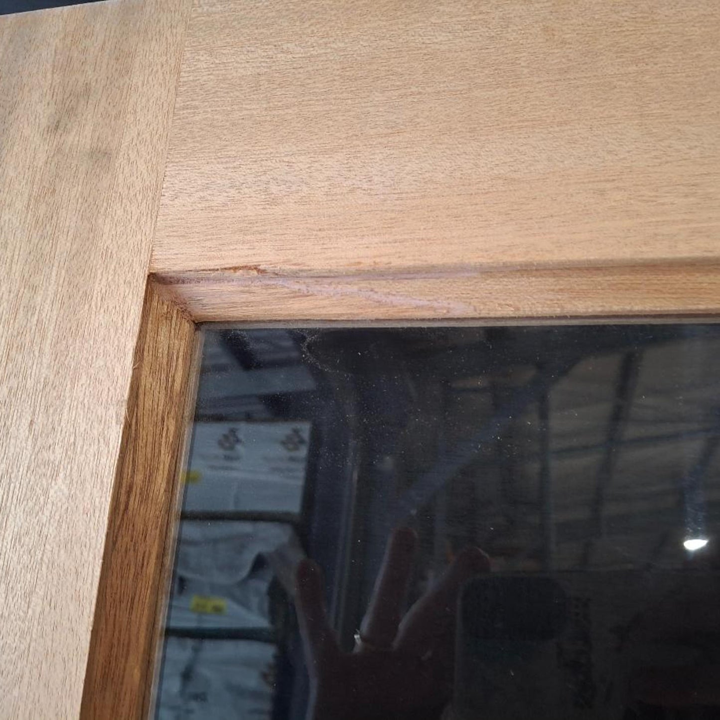 Timber Entry Door - 2040h x 1200w Solid Core w/ 6 x Clear Glass (XS26) *Factory 2nd* 20431