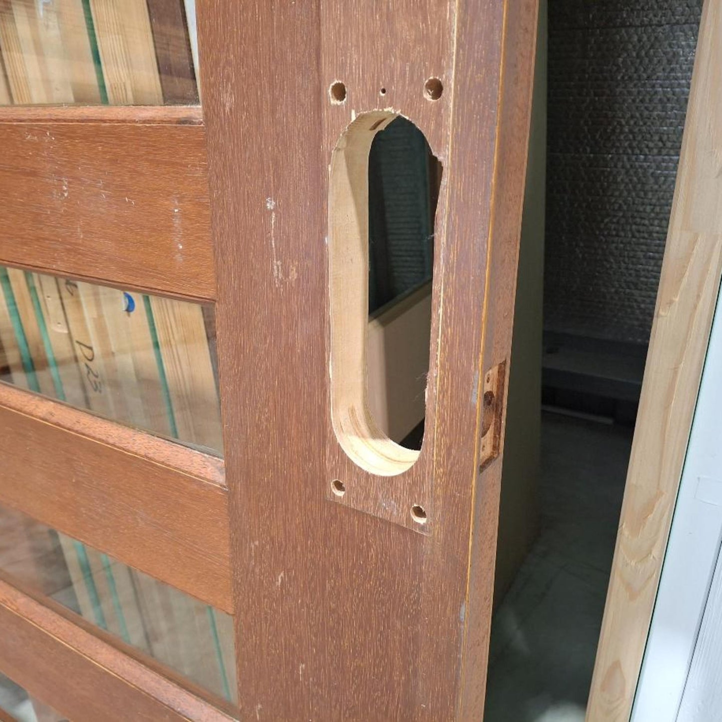Timber Entry Door - 2040h x 1200w Solid Core w/ 8 x Clear Glass (XS28) *Factory 2nd* 20433