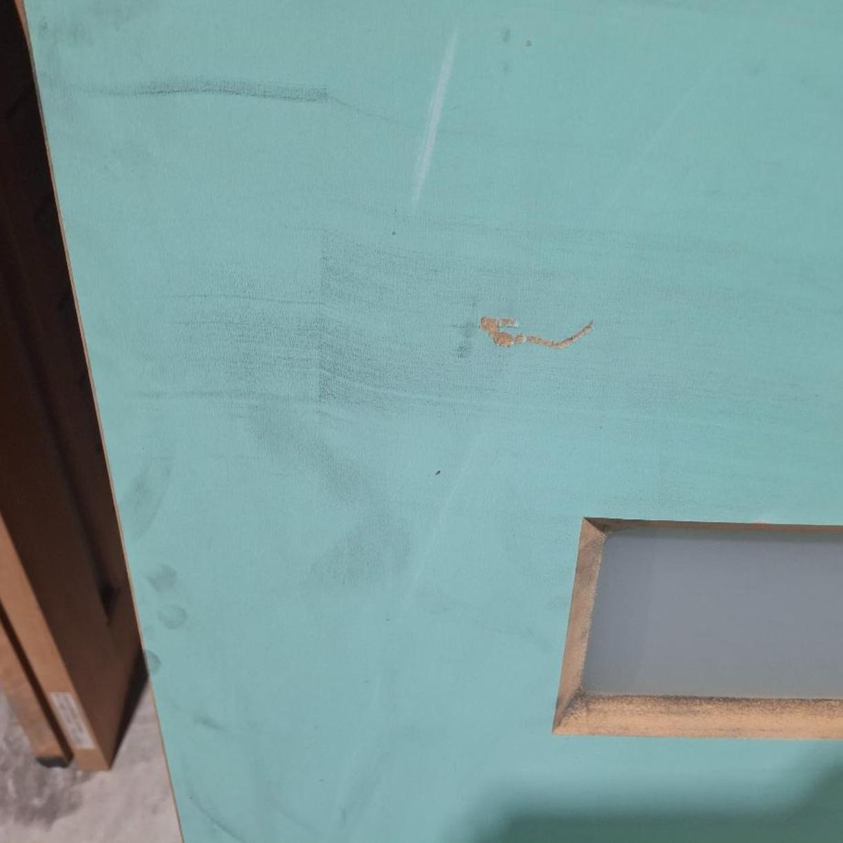 Timber Entry Door - 2340h x 1200w Solid Core w/ 4 x Obscure Glass (XN5) *Factory 2nd* 20442