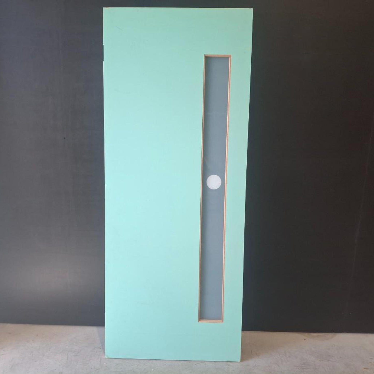 Timber Entry Door - 2040h x 820w Solid Core Door w/ 1 x OBS Glass (PMAD 101) *Factory 2nd* 20461