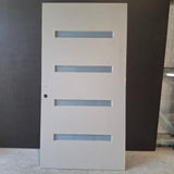 Timber Entry Door - 2340h x 1200w Solid Core Door w/ 4 x Obscure Glass (XN5) *Factory 2nd* 20471