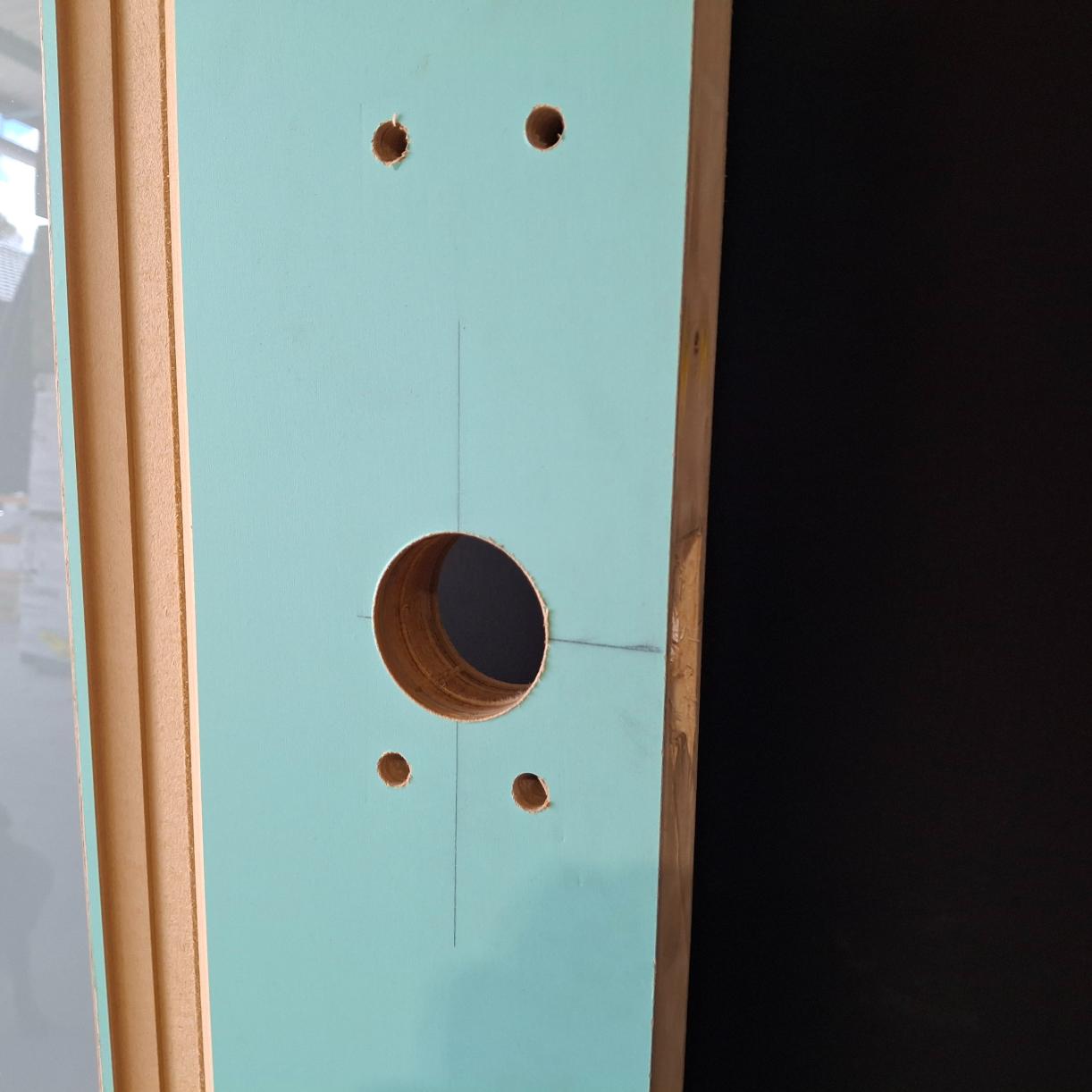 Timber Entry Door - 2040h x 1020w Solid Core Door w/ 1 x OBS Glass (Damaged) *Factory 2nd* 20505