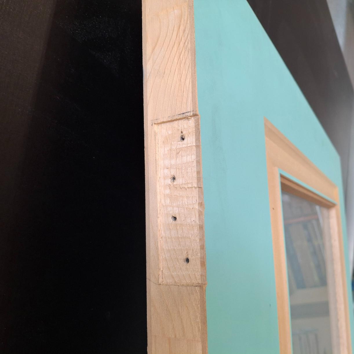 Timber Entry Door - 2040h x 1020w Solid Core Door w/ 1 x OBS Glass (Damaged) *Factory 2nd* 20505
