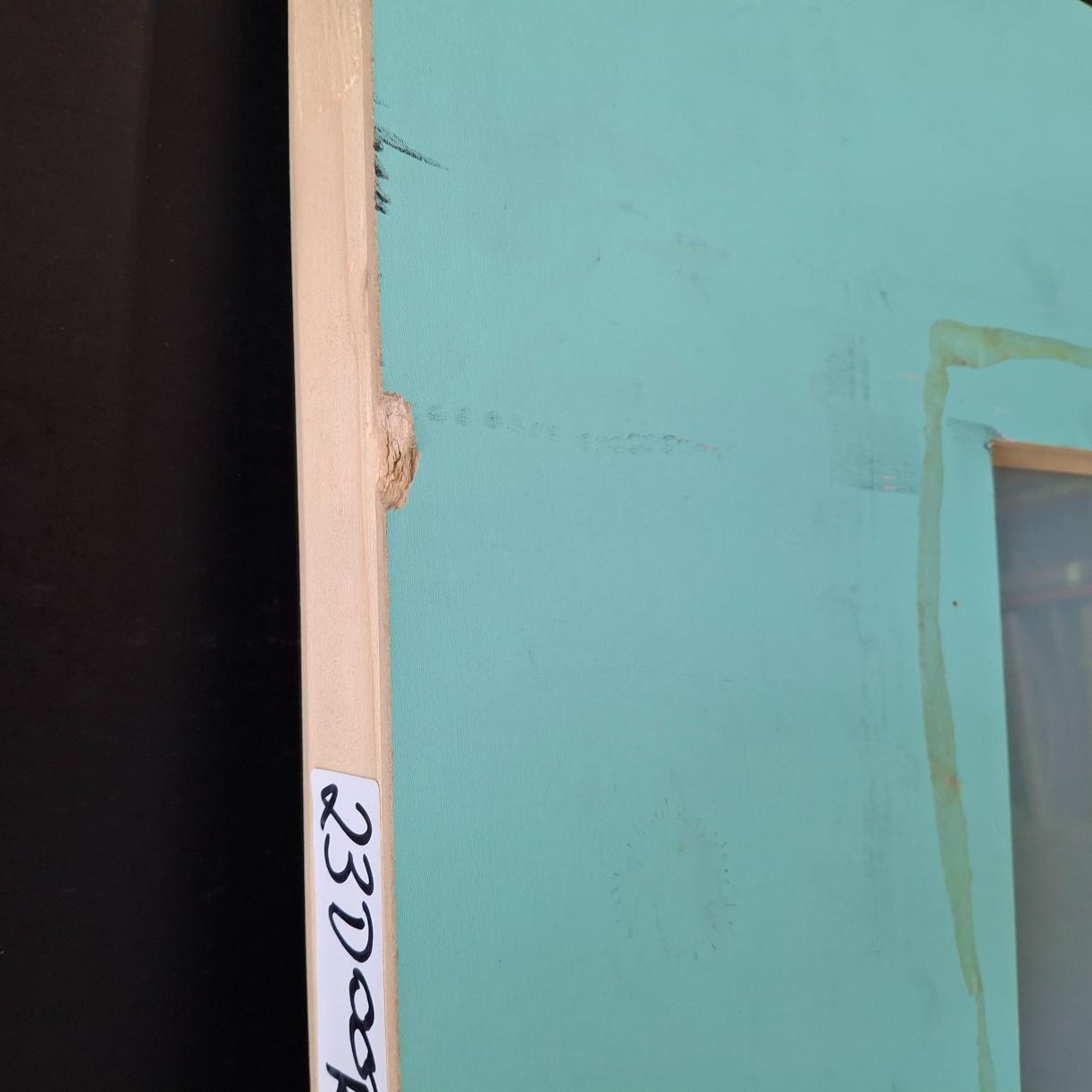 Timber Entry Door - 2040h x 1020w Solid Core Door w/ 1 x OBS Glass (Damaged) *Factory 2nd* 20505