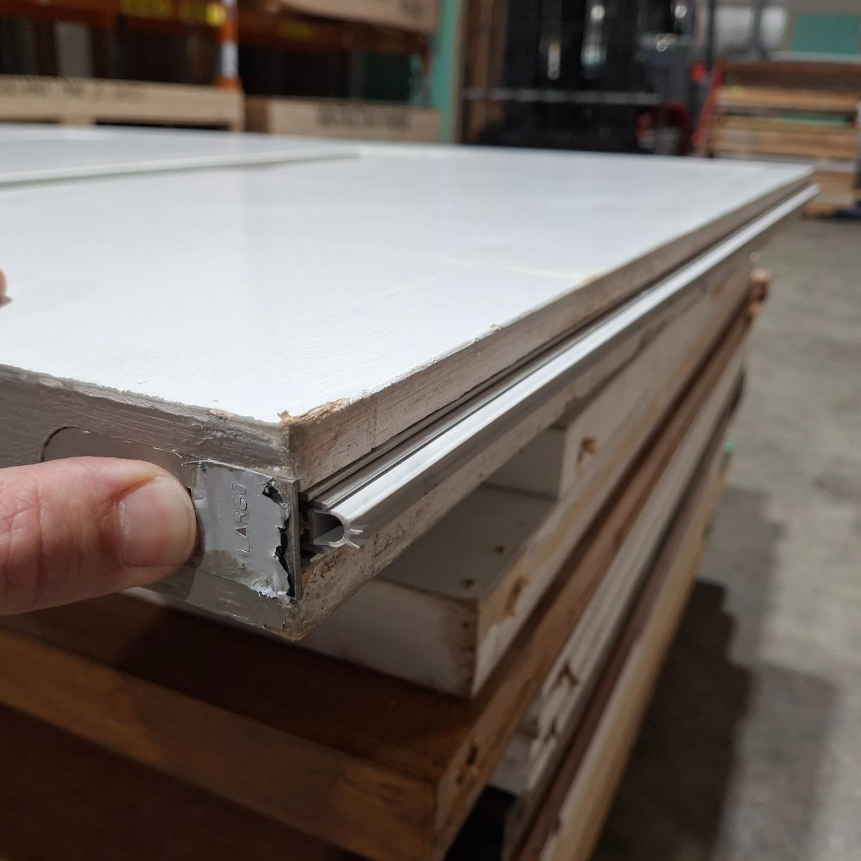 Timber Entry Door - 2040h x 820w Solid Core Door w/ 4 x Obscure Glass (XN5) *Factory 2nd* 20507