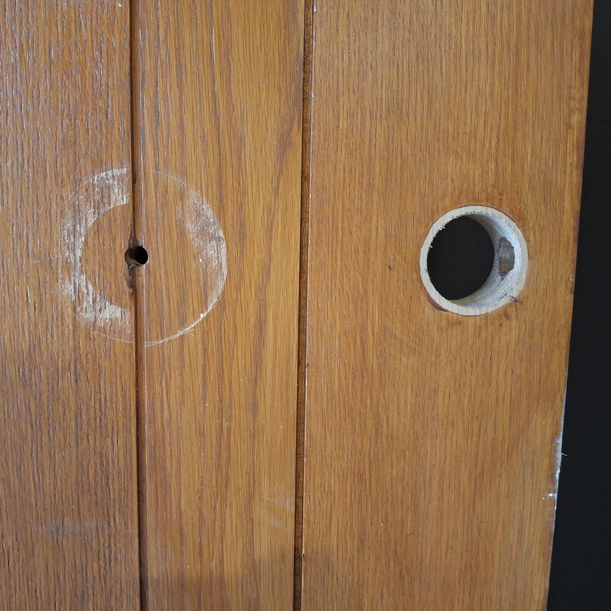 Timber Entry Door - 2340h x 1200w Solid Core Door w/ Pattern (ELEMWS A1) *Factory 2nd* 20511