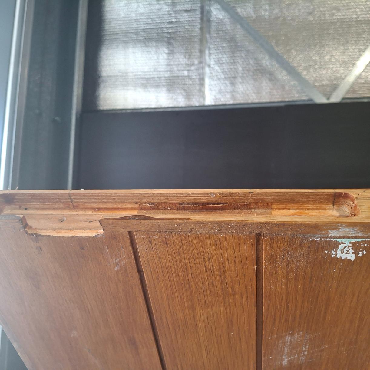 Timber Entry Door - 2340h x 1200w Solid Core Door w/ Pattern (ELEMWS A1) *Factory 2nd* 20511