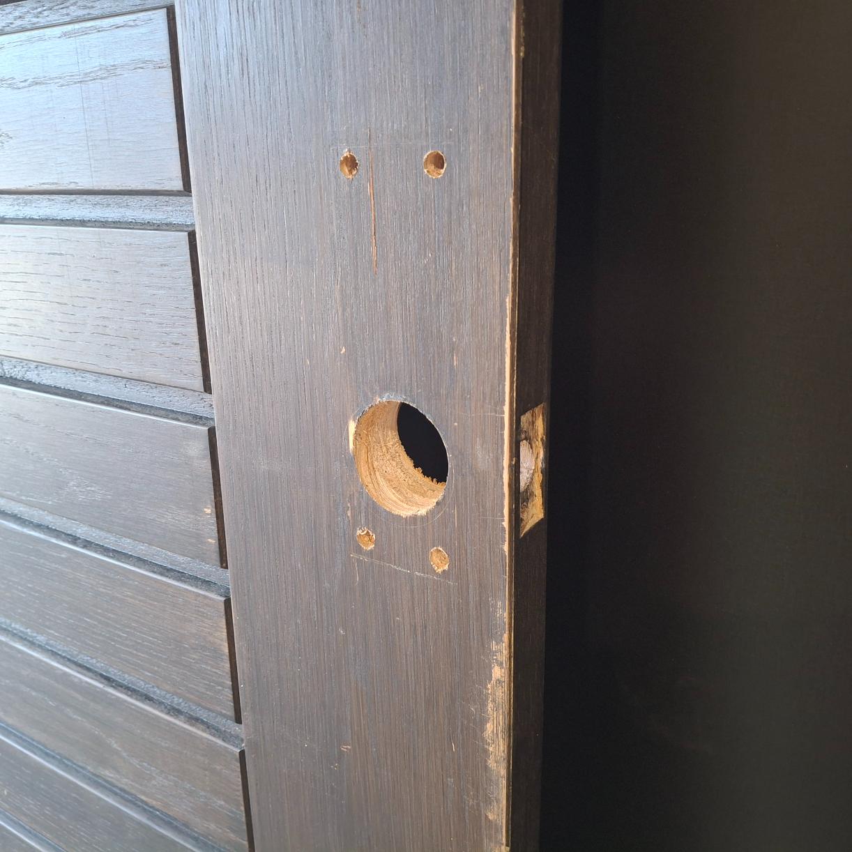 Timber Entry Door - 2040h x 1020w Solid Core Door w/ Pattern (AWOWS 19H) *Factory 2nd* 20512