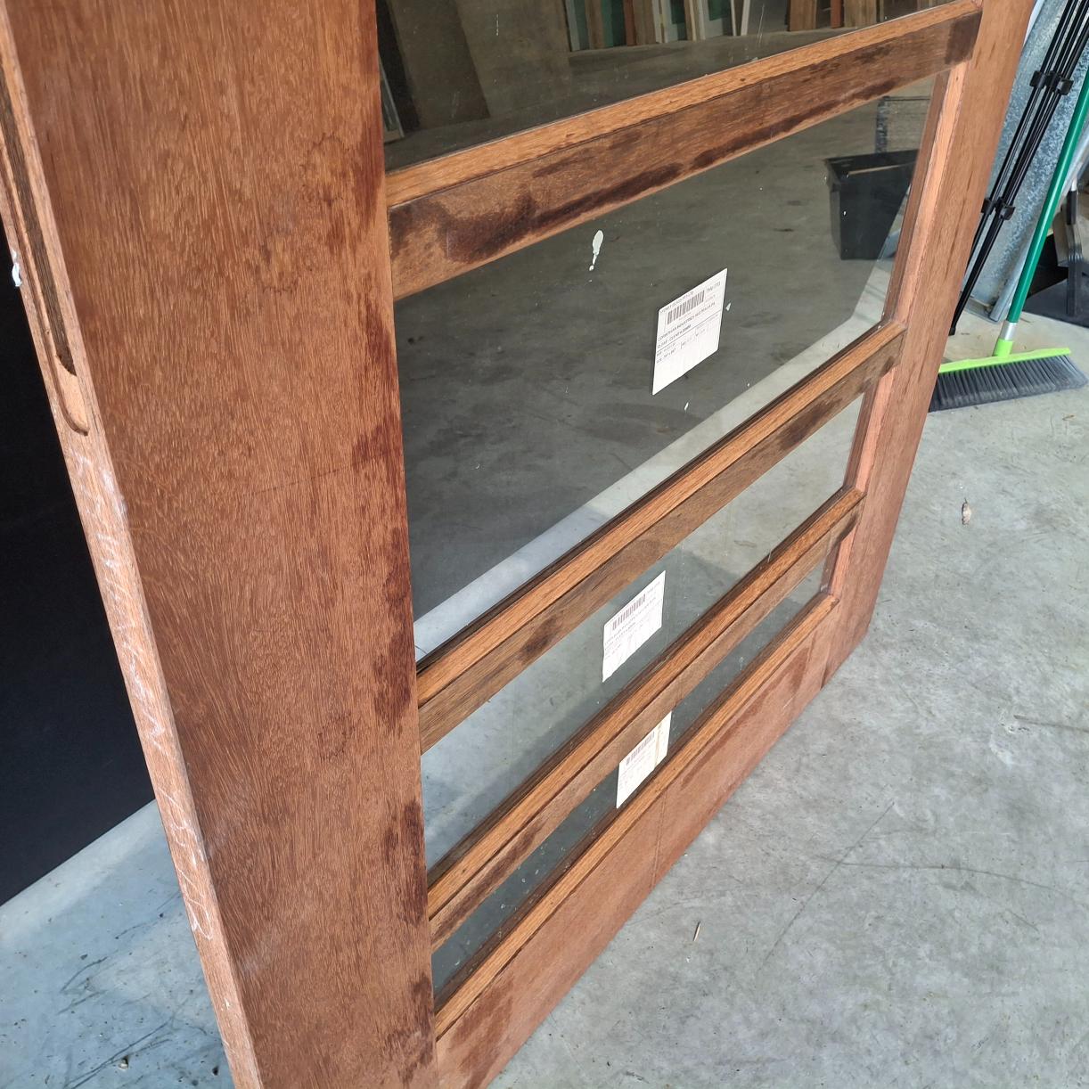 Timber Entry Door - 2340h x 1200w Merbau Door w/ 5 x Clear Glass (INFWS 5G) *Factory 2nd* 20513