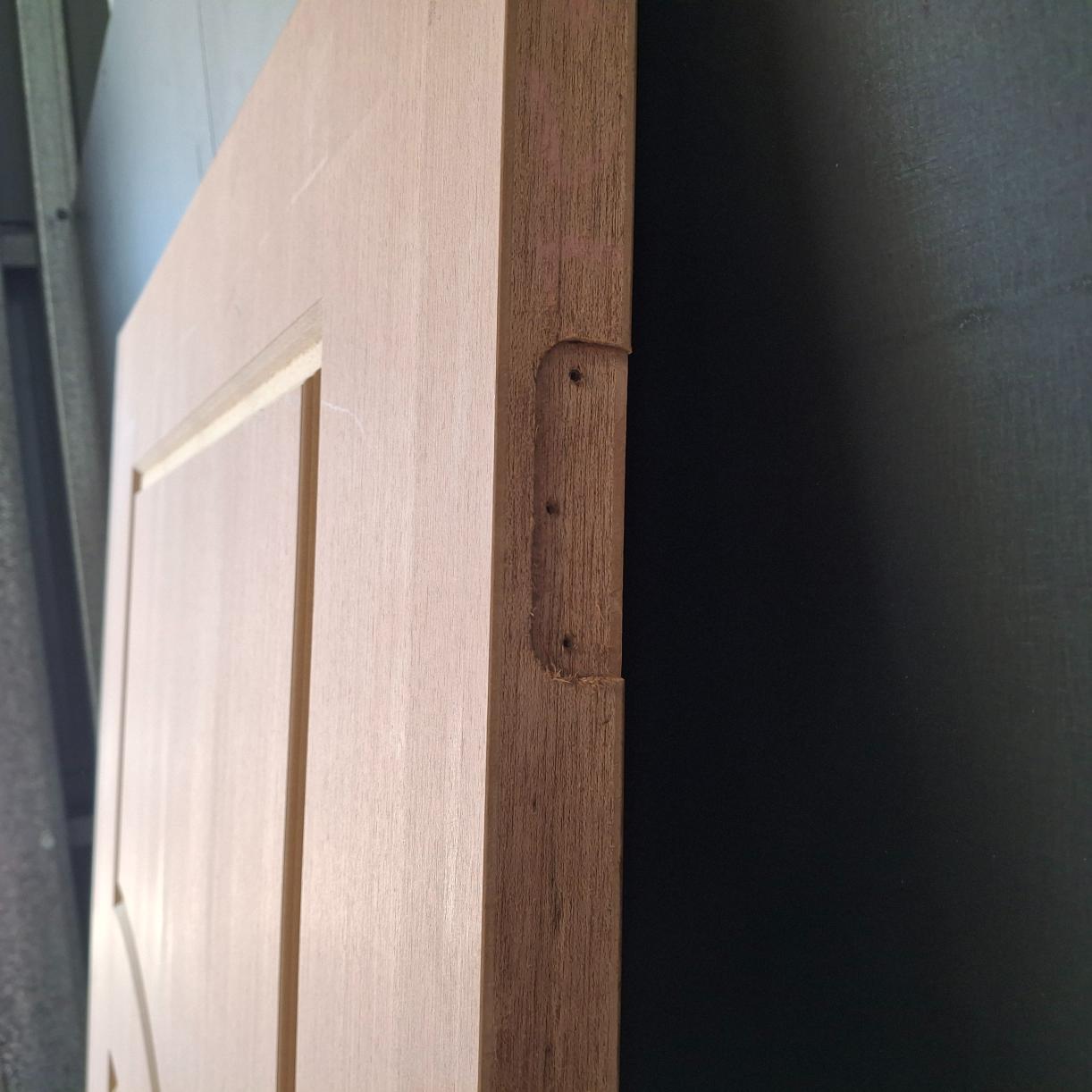 Timber Entry Door - 2040h x 920w Solid Core Door w/ Pattern on Both Sides *Factory 2nd* 20516