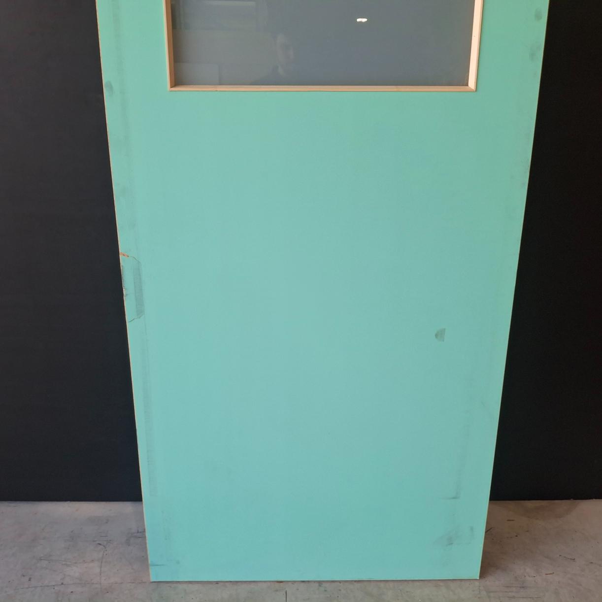 Timber Entry Door - 2340h x 870w Blockboard Core w/ 1 x OBS Glass (XF3) *Damaged Factory 2nd* 20559