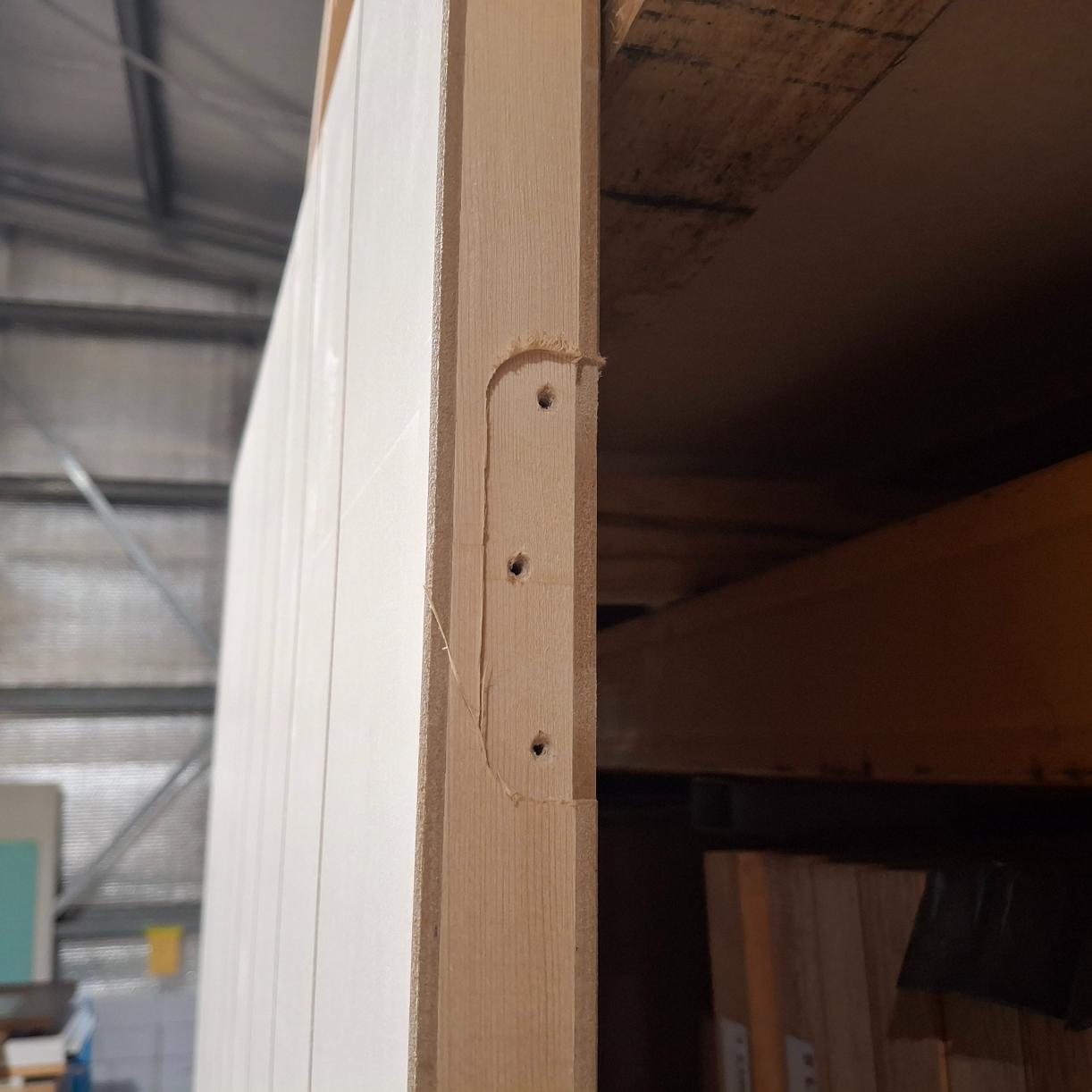 Timber Door - 2340h x 870w Hollow Core w/ Routered Pattern (DECO 4S) *Factory Second* 20584