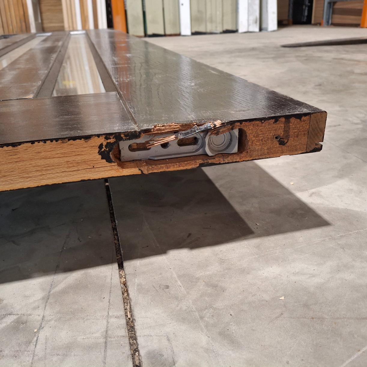 Timber Entry Door - 2340h x 1200w Solid Core Door w/ 5 x Clear Glass *Factory 2nd* 20586