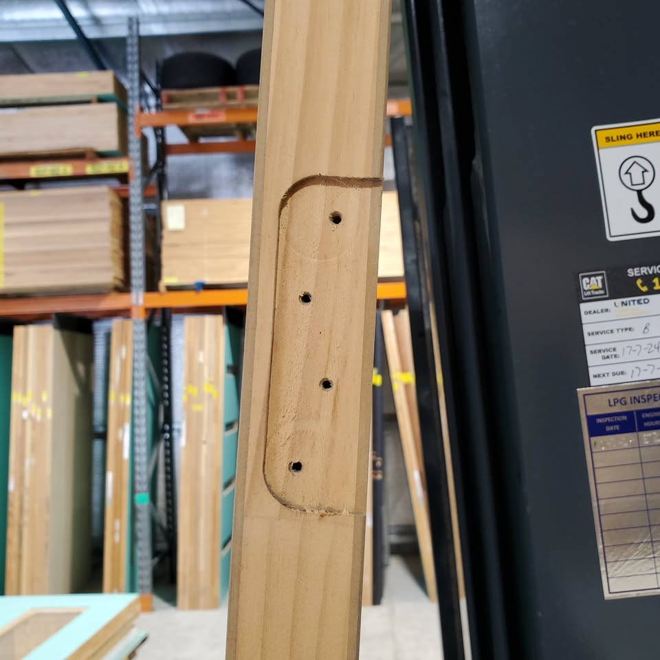 Timber Entry Door - 2340h x 1020w Solid Core w/ 4 Obscure (frosted) (XN5) *Factory Second* 30136