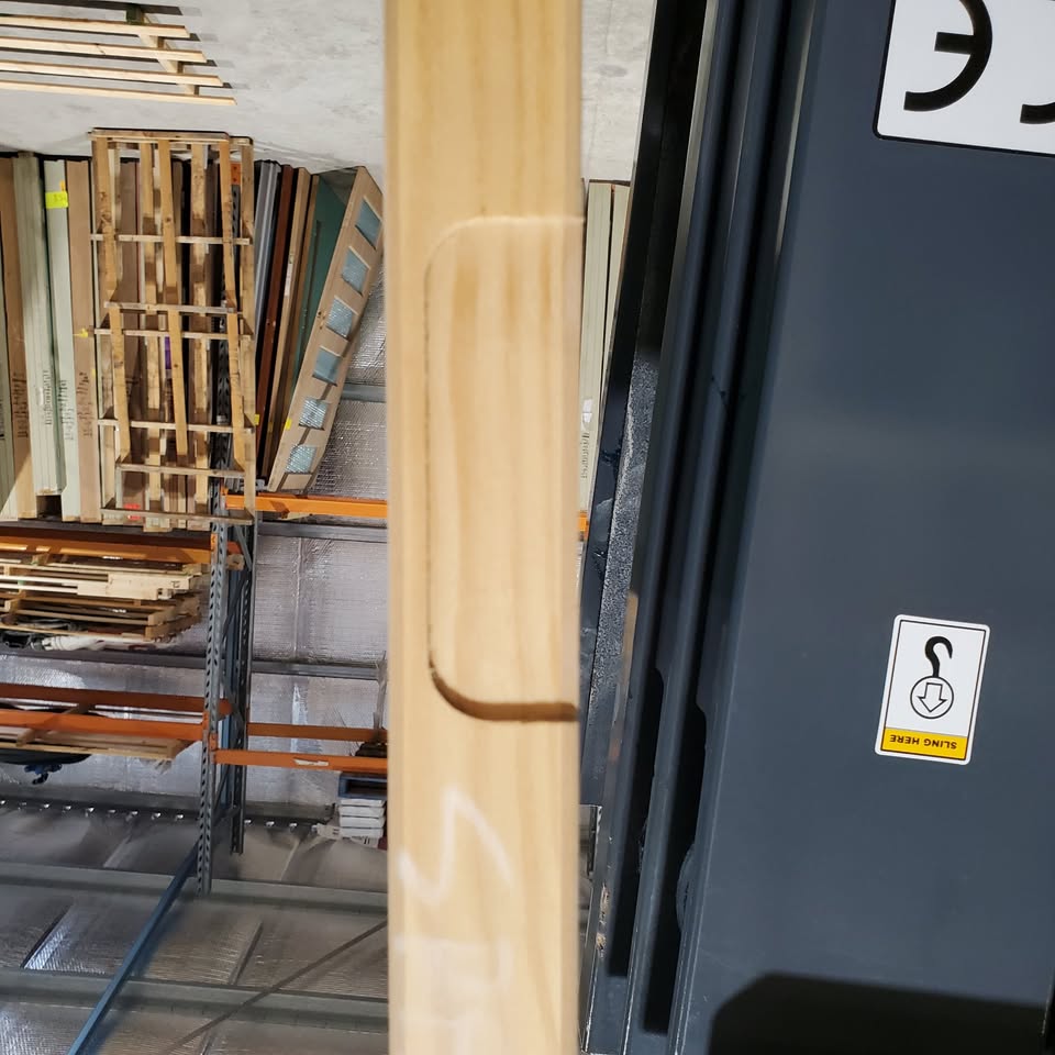 External Timber Entry Door - 2340h x 1200w Solid Core w / 4 Clear Glass *Factory Second* 30137