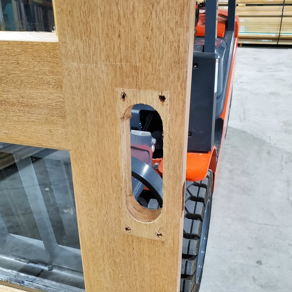 Timber Entry Door - 2340h x 1200w Solid Core w/ 4 x Clear Glass Timber Veneer *Factory Second* 30141